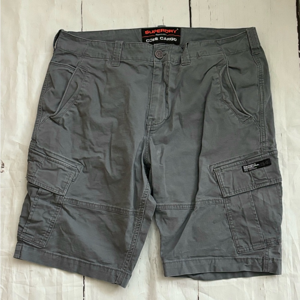 Superdry Core Cargo Shorts Gray 36 W